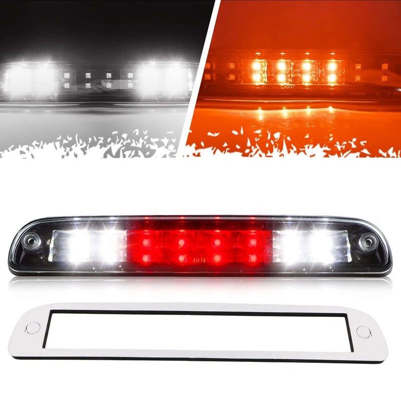 Bomusou LED Third 3rd Brake Light, High Mount Stop Light Fit for Ford F250 F350 Super Duty (99-16), for Ford Explorer (01-05), for Ford Ranger (93-11), for Mazda (94-10) (Black Housing Clear Lens) - Image 1